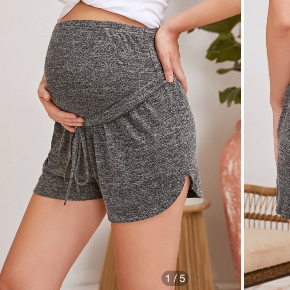 Shein maternity knit shorts